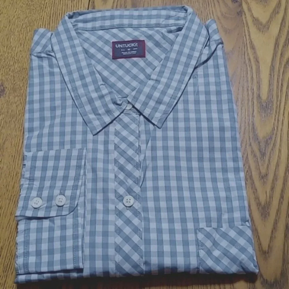 Untuckit Womens Shirt Top NEW 14 CRISPO Work Button Up Down Long Sleeves COTTON - Picture 9 of 12